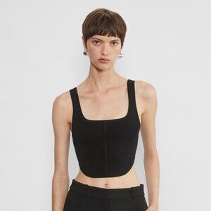 Aritizia Babaton Sculpt Knit Bustier Tank in Black